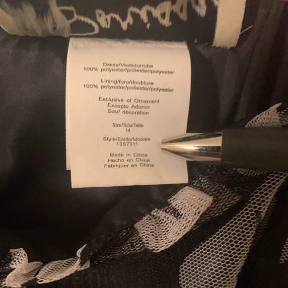 EUC Dorissa Formal Floral Dress in Black And Gray Size 14 Girls - Picture 6 of 10